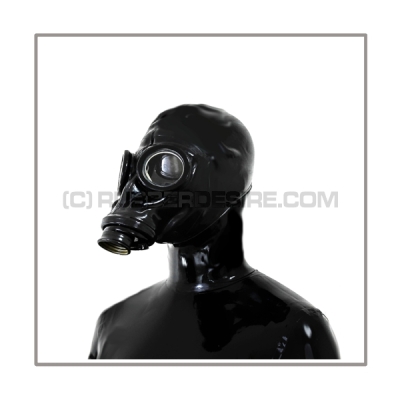 M41-GP5 gasmask-set TWIN-M-BLACK with separate openface-hood and sunglasses-stickers